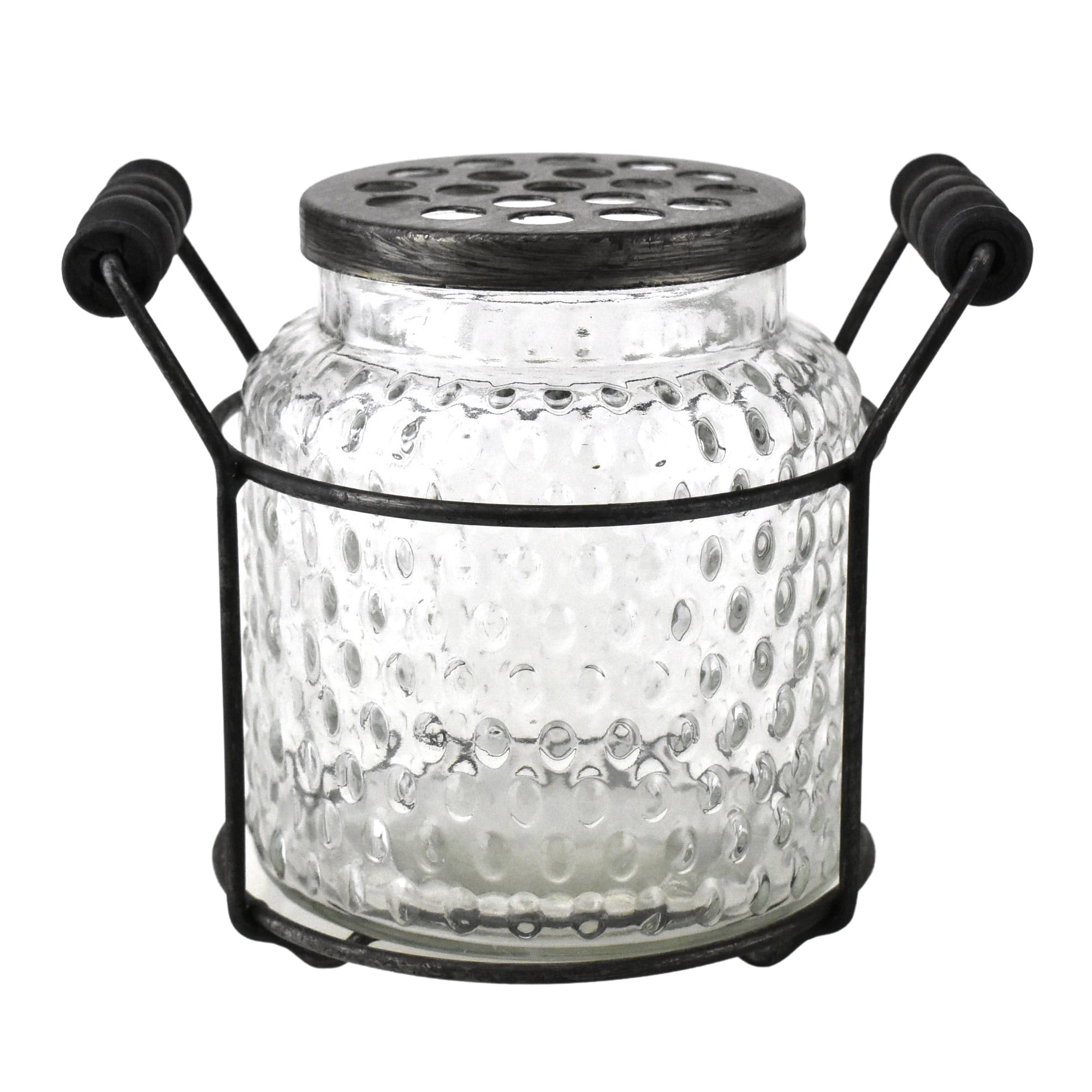 Homeford Clear Glass Tilted Cookie Jar, Medium, 6-Inch