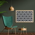 thumbnail image 2 of White Damask Wall Art with Frame, Retro Styled Continuing Ornamental Graphic Print Along Leafy Motifs, Printed Fabric Poster for Bathroom Living Room, 35" x 23", Charcoal Grey, by Ambesonne, 2 of 2