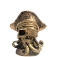 thumbnail image 1 of Escultura de resina con forma de calavera pirata con tentáculos, 12,5 cm, 1 of 2