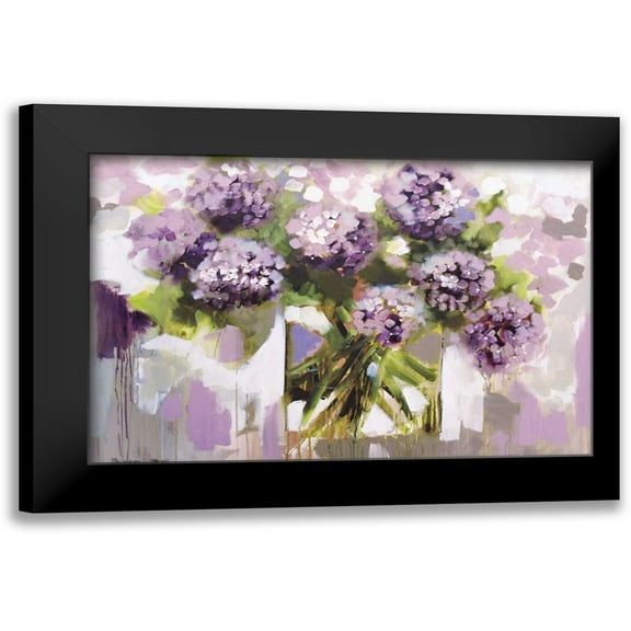 Brooks, Amanda J. 14x11 Black Modern Framed Museum Art Print Titled - Blush Hydrangea