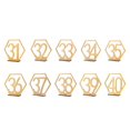 thumbnail image 1 of Juego de números de mesa de madera de 10 piezas para decoración de fiesta de cumpleaños de boda, letreros de soporte de lugar con Base de soporte 31-40, 1 of 5