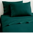 thumbnail image 3 of Split King Fitted Sheets with 2 Pillowcases 800-TC Organic Cotton 18" Deep Pockets 3-PC Set - Teal Blue, 3 of 7