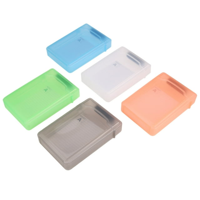 SHISUYAN 5pcs 3.5inch Portable Hard Drive Protection Case Plastic Hard Disk Storage Case Protector (Mixed Colors)