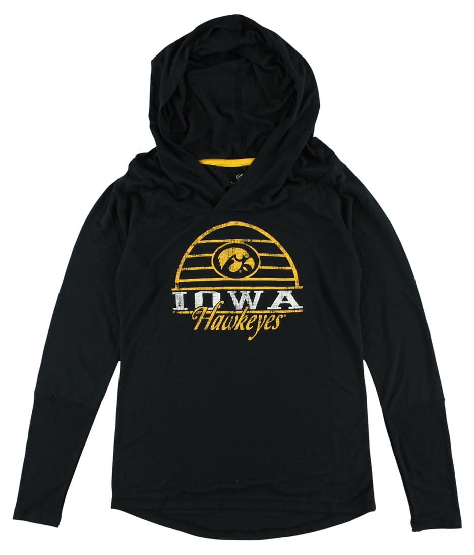 Colosseum Womens Iowa Hawkeyes Liftie Long Sleeve T Shirt Black by