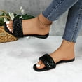 thumbnail image 2 of COM STAR Women’s Slide Sandals Casual Flat Slip-On Summer Shoes, Braided Design for Beach & Everyday Wear, 2 of 6