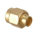 thumbnail image 1 of 10x SMA male plug solder RF Coax connector for semi-rigid RG402 0.141 inch cable Gold, 1 of 5