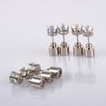 thumbnail image 5 of Unisex Light Up Flashing LED Stainless Steel Stud Earrings Dance Party Accessories, 5 of 7