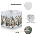 thumbnail image 3 of Foldable Fabric Storage Bin Home Cubes Clothing Organizer Bins Large Collapsible Box Basket for Home Organizer Cozy Winter Town with Snow, 3 of 7