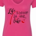 thumbnail image 4 of Inktastic Life is Better at the Lake Fishing Pole with Bobber Women's V-Neck T-Shirt, 4 of 5