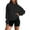 A-Black, variant on Puliio Womens Hoodies Casual Solid Color Basic Pullover Sweatshirt With Pocket Soft Comfy Long Sleeve Hooded Everyday Wear All Season Jacket Capped Tops