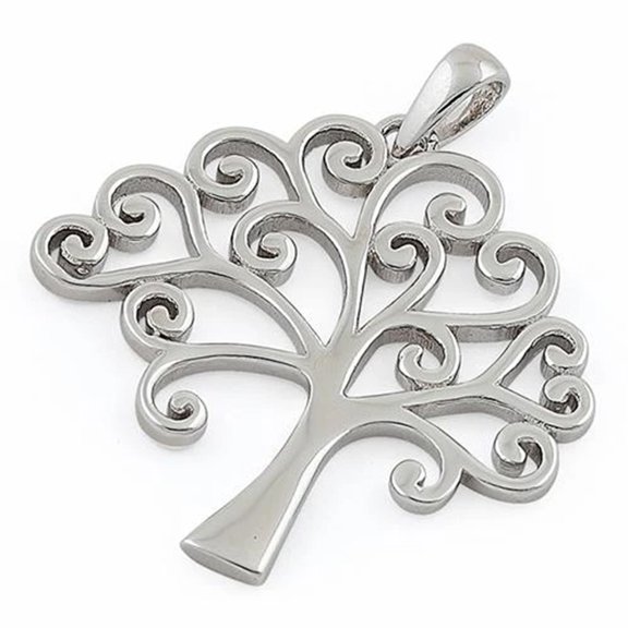 Boho Tree 925 Sterling Silver Mother's Day Gift Pendant Jewelry