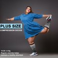 thumbnail image 6 of 3 Pairs Plus Size Copper Compression Socks for Women & Men Circulation 20-30 mmHg - Better Blood Flow, Swelling , Best Support for Medical, Running, Nursing, 6 of 7