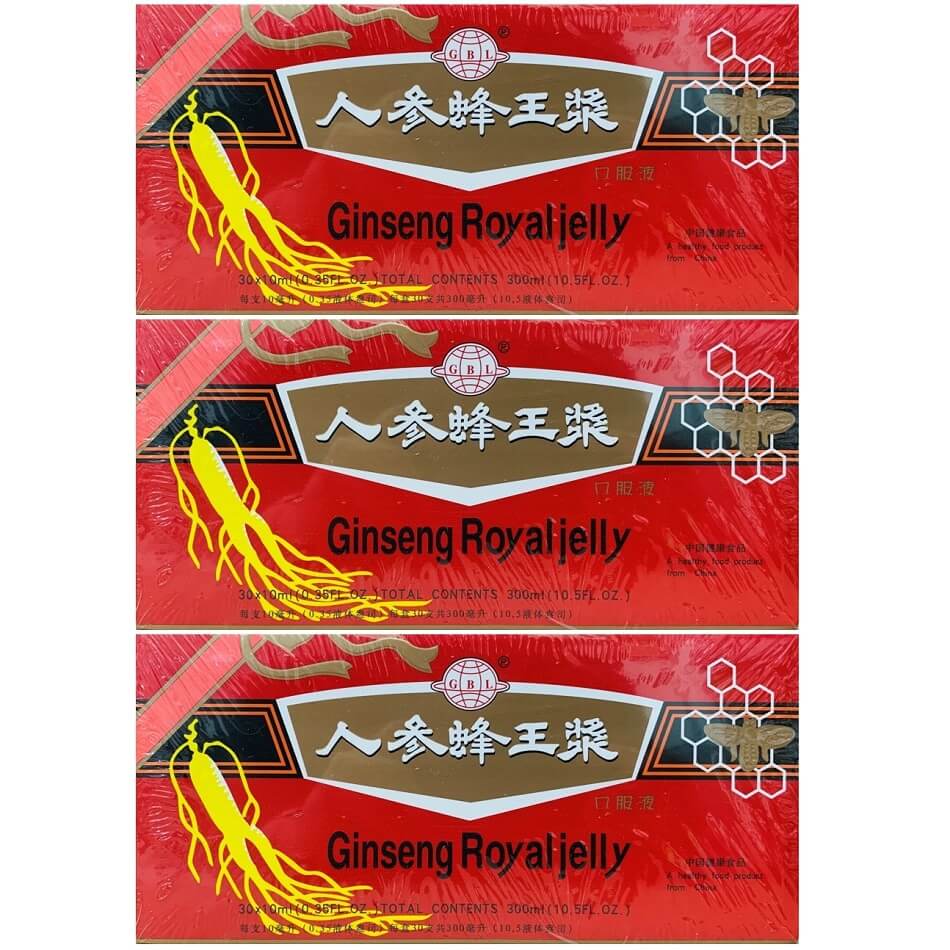GBL Ginseng Royal Jelly (30 Vials) 3 Boxes