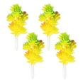 thumbnail image 1 of Plantas suculentas artificiales Uxcell, suculentas falsas, planta sin maceta, suculentas texturizadas realistas, paquete de 4 en amarillo, 1 of 5
