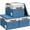 Blue*White, variant on Youfenhome Extra Large Fabric Storage Bins with Lids and Label Window for Closet with 3 Handles, Fabric Storage Baskets for Shelves for Organizing Closet Shelf (15.75x11.8x10.2 in, 3 Pack)