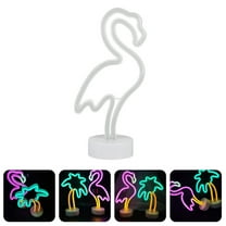 LEORX LED Flamingo Neon Night Light Pink for Indoor Decorative Lighting