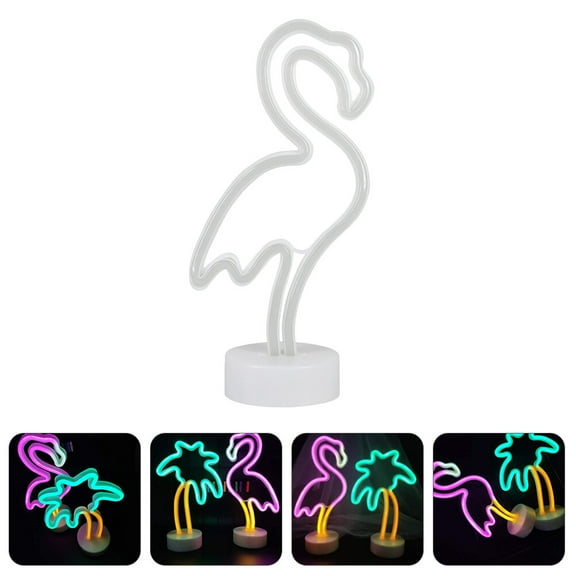 LEORX LED Flamingo Neon Night Light Pink for Indoor Decorative Lighting