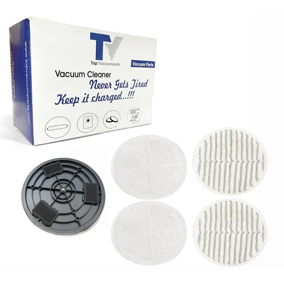 4 Pack Mop Pad Replacement Compatible for Bissell Spinwave 2039A, 2315A, 2307, 23157, 23159, 20393, 20399 Hard Floor Spin Mop, 2 Soft Pads, 2 Scrubby Pads with Right Rotating Disc