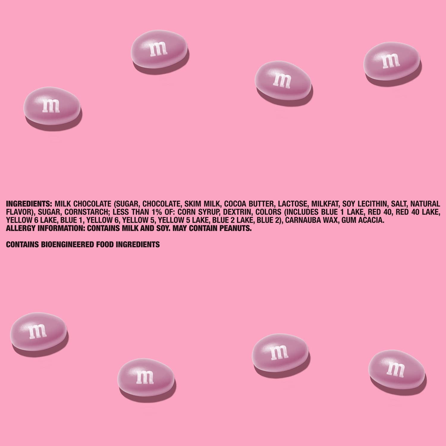M&M'S Peanut Pink Candy, 2lb Resealable Bulk Bag