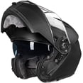 thumbnail image 2 of Casco modular de cara completa para motocicleta para adultos, con doble visera, aprobado por DOT, modelo 159 (negro mate, grande), 2 of 5