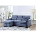 thumbnail image 2 of ACME Haruko Fabric Reversible Sleeper Sectional Sofa with Storage in Blue, 2 of 9