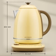 BUYDEEM K740 Electric Kettle with Temperature Control, 12H Keep Warm, Quick Boil, Stainless Steel Hot Water Boiler for Tea Coffee Milk, 1.7L, Mellow Yellow