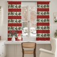 thumbnail image 3 of Christmas Pine Cones Sheer Curtains 72 Inches Long, Classic Red Buffalo Plaid Winter Light Filtering Window Curtains for Living Room/Bedroom, Rod Pocket Voile Sheer Drapes, 52"Wx72"L, 2 Panels, 3 of 9