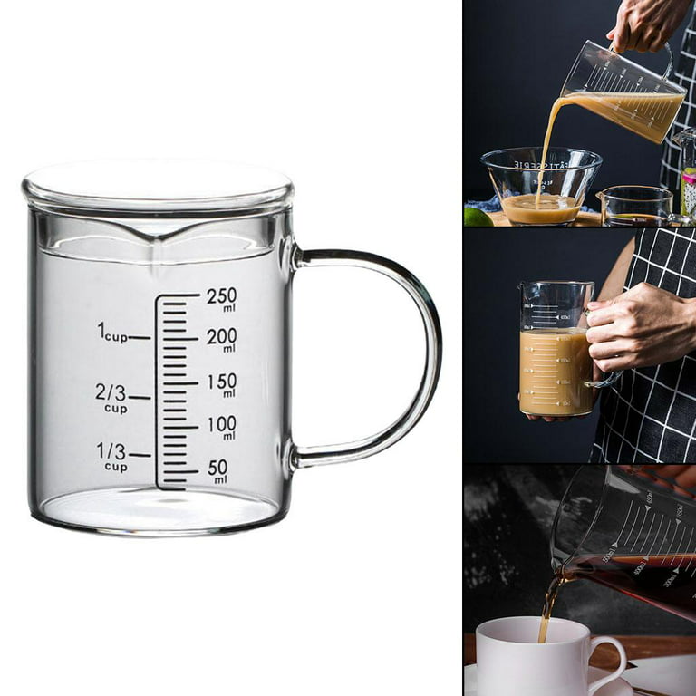 Large Glass Measuring Cup Borosilicate Glass Kitchen Liquid Measuring Jug  Glass Cup with Measurement Scale Kitchen