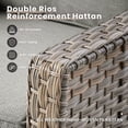 thumbnail image 6 of Vcatnet 6 Pieces Outdoor Patio Furniture Sets High Back All-Weather Wicker Patio Conversation Set with Ottomans & Solar Light Coffee Table, Dark Gray, 6 of 10