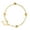 Gold, variant on 2mm Stainless Steel Adjustable Cable Link Chain Bead Dainty Bracelets for Women & Girls, Black, 8 Inch