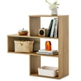 thumbnail image 1 of Costway 3-Shelf Convex Bookshelf Room Organizer with Anti-Toppling Device Freestanding, 1 of 10