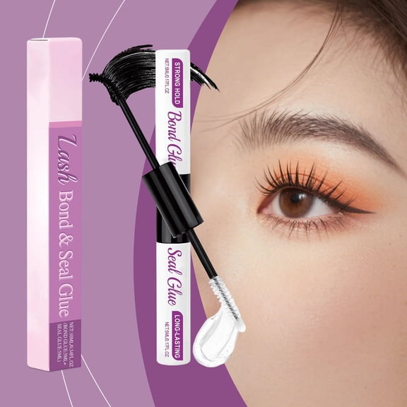 Hauiodp Lash Bond And Cluster Lash Glue Black Strong Hold Eyelash Cluster Glue Waterproof Long Lasting 10ml