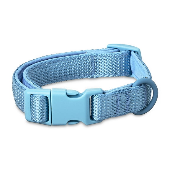 Vibrant Life Neoprene Cushioned Adjustable Dog Collar, Soft Blue, Small