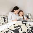 thumbnail image 4 of Manfei Girls Black Letter Monogrammed H Full Size Comforter Sets 3 Pieces,Kids Teens Ribbon Bow Knot Polka Dots Bedding Sets,Breathable Home Decor, 4 of 6