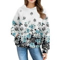 thumbnail image 7 of Mercatoo Girls 𝐅loral Butterfly Graphic Hoodies Fall Winter Oversized 𝐇ooded Sweatshirts Long Sleeve Pullover Hoodie Pocket, 7 of 7
