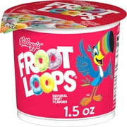 Kellogg's Froot Loops Original Breakfast Cereal, Fruit Flavored, Single Serve Cup, 1.5 oz