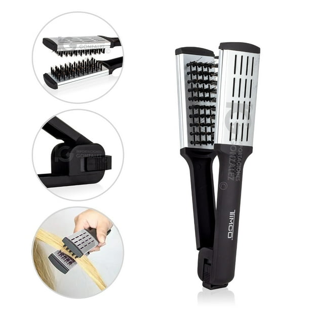 Cepillo Eléctrico Planchita De Pelo Con Cepillo Cepillo Alisador