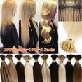 thumbnail image 6 of SEGO I Tip Human Hair Extensions Cold Fusion off Black 100 Strands Soft Straight Remy Hair Pre Bonded Stick Shoelace Tips, 6 of 7