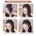 thumbnail image 3 of 8pcs Crystal Stone Braided Hair Clips Braided Hair Clips for Women Satin Fabric Hair Clips Lift Up Style Hair Clip Flower Chopped Hairpin Duckbill Clip with 3 Small Clips, 3 of 5