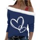 thumbnail image 2 of Xuyuer Valentine Shirt Women Love Heart Graphic Sloping Shoulder Suspender Shirt Funny Valentine's Day Gift Shirts Love Tops, 2 of 7