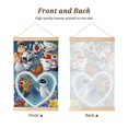 thumbnail image 2 of Wall-E Poster Canvas Wooden Shaft Hanging Poster Home Decor, Aesthetic Wood Frames Scroll Painting Wall Art for Living Room Bedroom Office 12"X18", 2 of 7