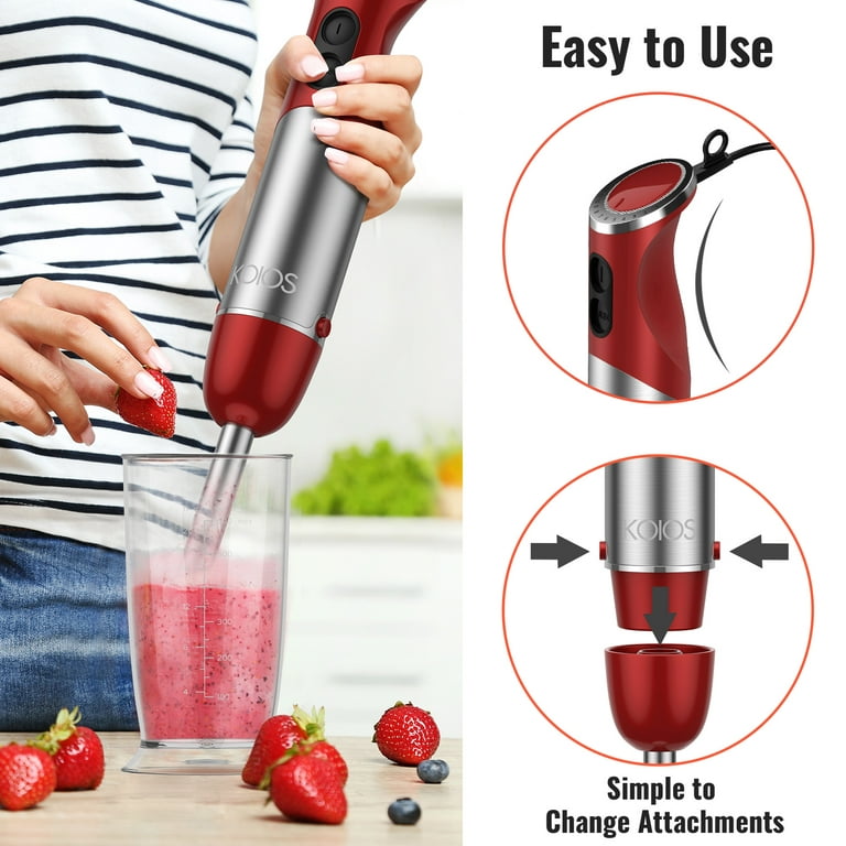  NOZADO 5-in-1 Multi-Function Hand Blender, 1000W Powerful and  Sturdy with 12 Speed Control, BPA Free Containers, Easy to Clean and Safe:  Home & Kitchen