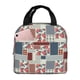 thumbnail image 1 of Disketp Patchwork In Country Style Bolsa Térmica para Almuerzo para Hombre y Mujer, Ideal para Trabajo, Senderismo y Picnic, 1 of 8