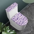 thumbnail image 2 of HELLHERO Butterflies Toilet Lid Cover Set Elastic Bottom & Washable Toilet Lid Seat Cover Set Non-Slip 2-Piece, 2 of 7