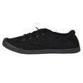 thumbnail image 2 of Forever Flat Women's Shoes Linen Canvas Slip-On Sneakers Lace Up Loafers Comfortable Fashion Sneakers All Black 5.5, 2 of 4