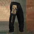 thumbnail image 2 of CONZONE Men's Baggy Sweatpants Wide Leg Pants for Men Trendy Elastic Waist Viking Mythology Graphic Y2K Soft Streetwear Joggers With Pocket, 2 of 3