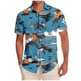 thumbnail image 2 of Titcea Hawaiian Shirt for Men Button Down Short Sleeve Tropical Floral Printed Summer Casual Beach Vacation Shirts Soft and Breathable, S-5XL, 2 of 6
