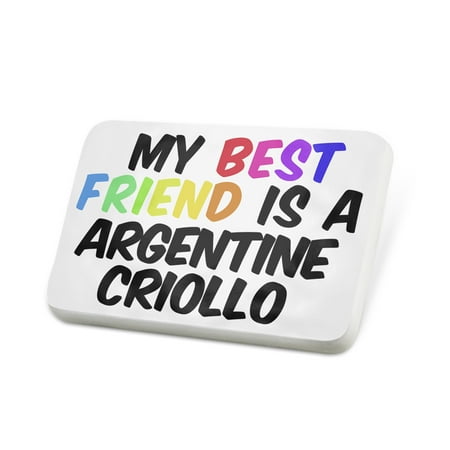 Porcelein Pin My best Friend a Argentine Criollo Criollo Horse Lapel Badge – (The Best Of Argentina)