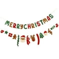 thumbnail image 1 of Merry Christmas Banner Christmas Bunting Decoration for Mantel Backdrop Home, 1 of 8
