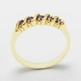 thumbnail image 2 of LBG British Made 14k Yellow Gold Natural Amethyst Womens Eternity Ring - 33 size options - Sizes 4 to 12 Available, 2 of 6